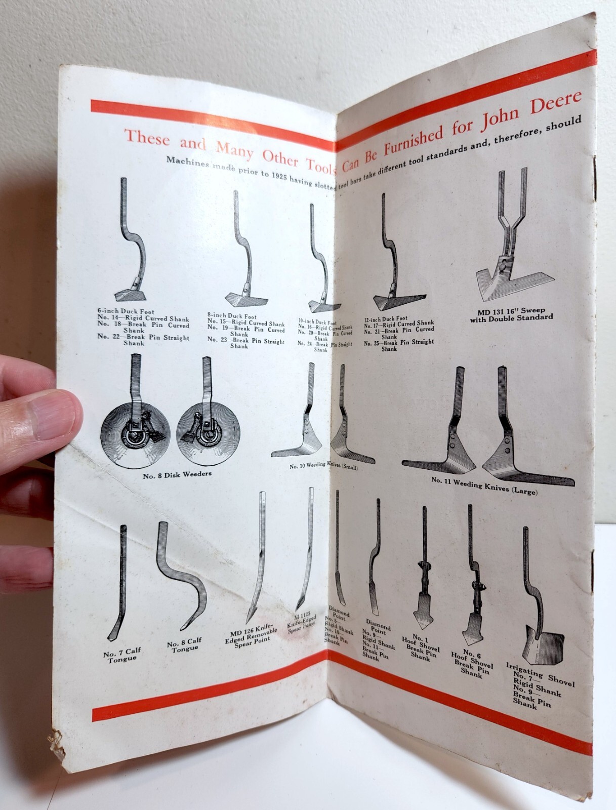 1920s John Deere Beet and Bean Cultivators farm machine ad brochure
