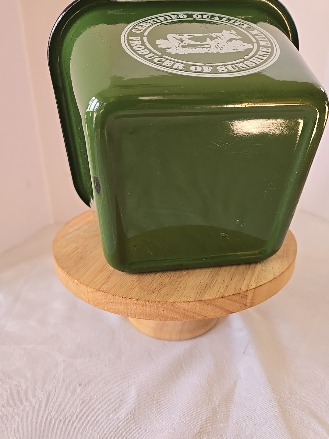 Certified Quality Producer of Sunshine Milk Green Enamel Metal Container Cow