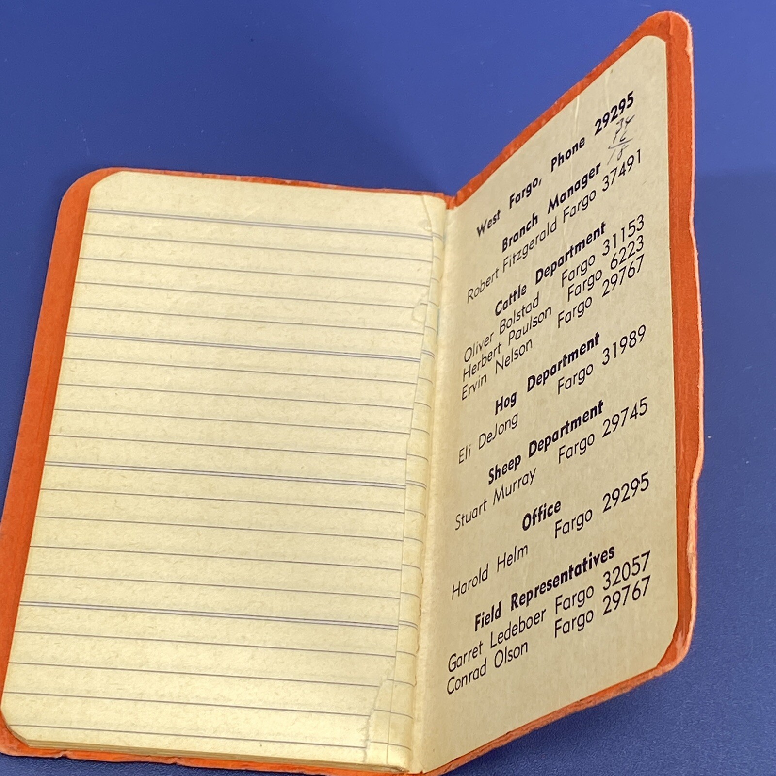 Vtg Farmers Union Marketing Association St Paul MN West Fargo ND Notebook Pad