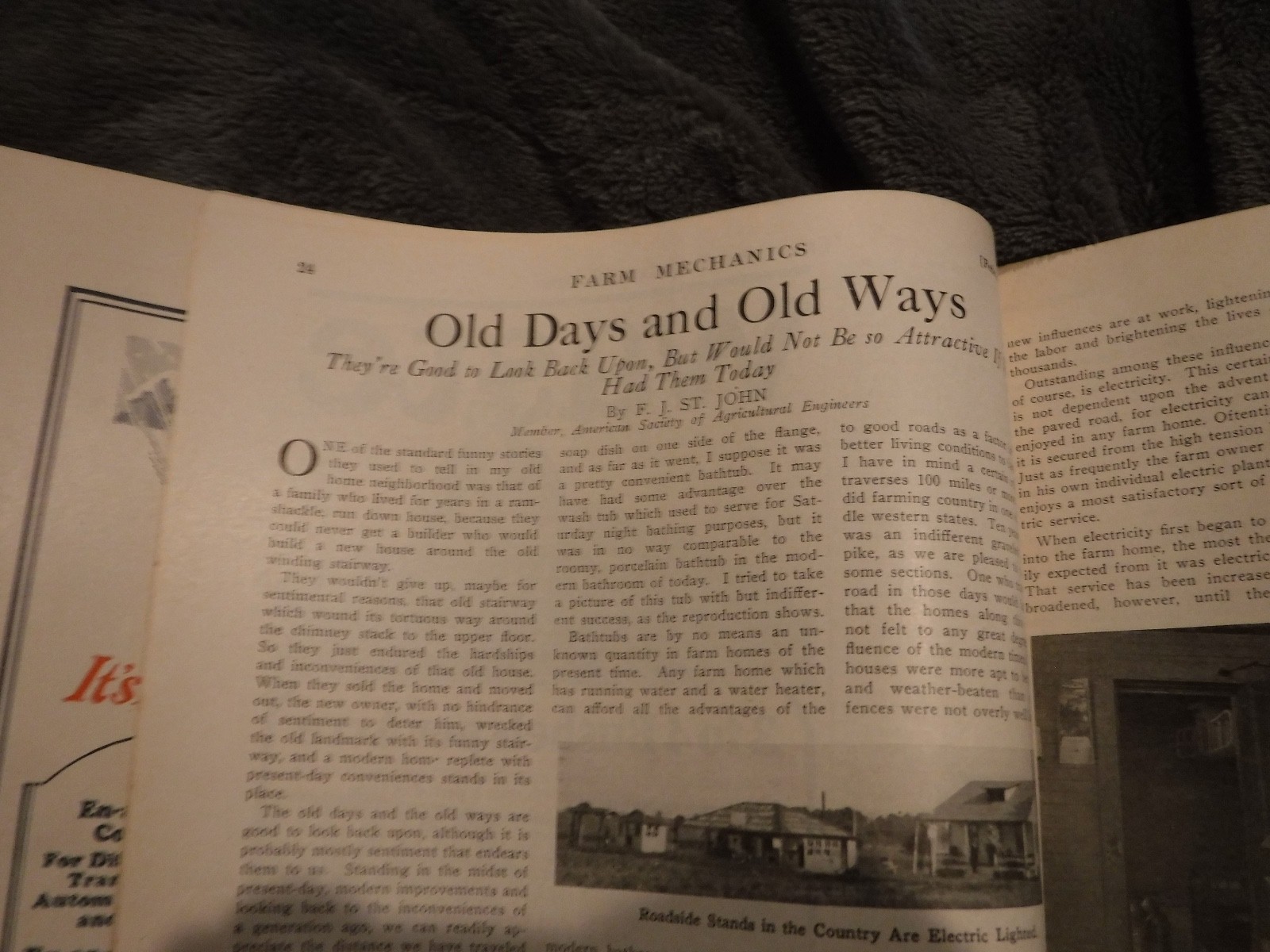 FARM MECHANICS FEB 1928 MAGAZINE Farm Improvements Machinery Equipment Building