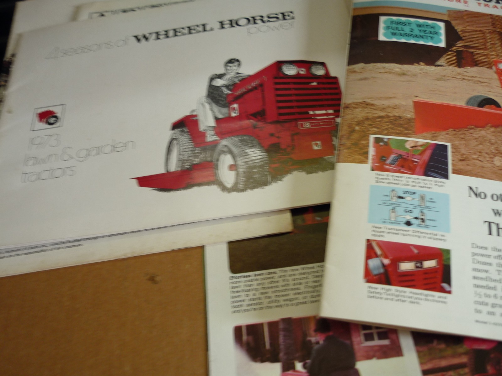 LotOriginal NOS Wheel Horse Lawn & Garden Tractor Brochures-1980 thru 1984