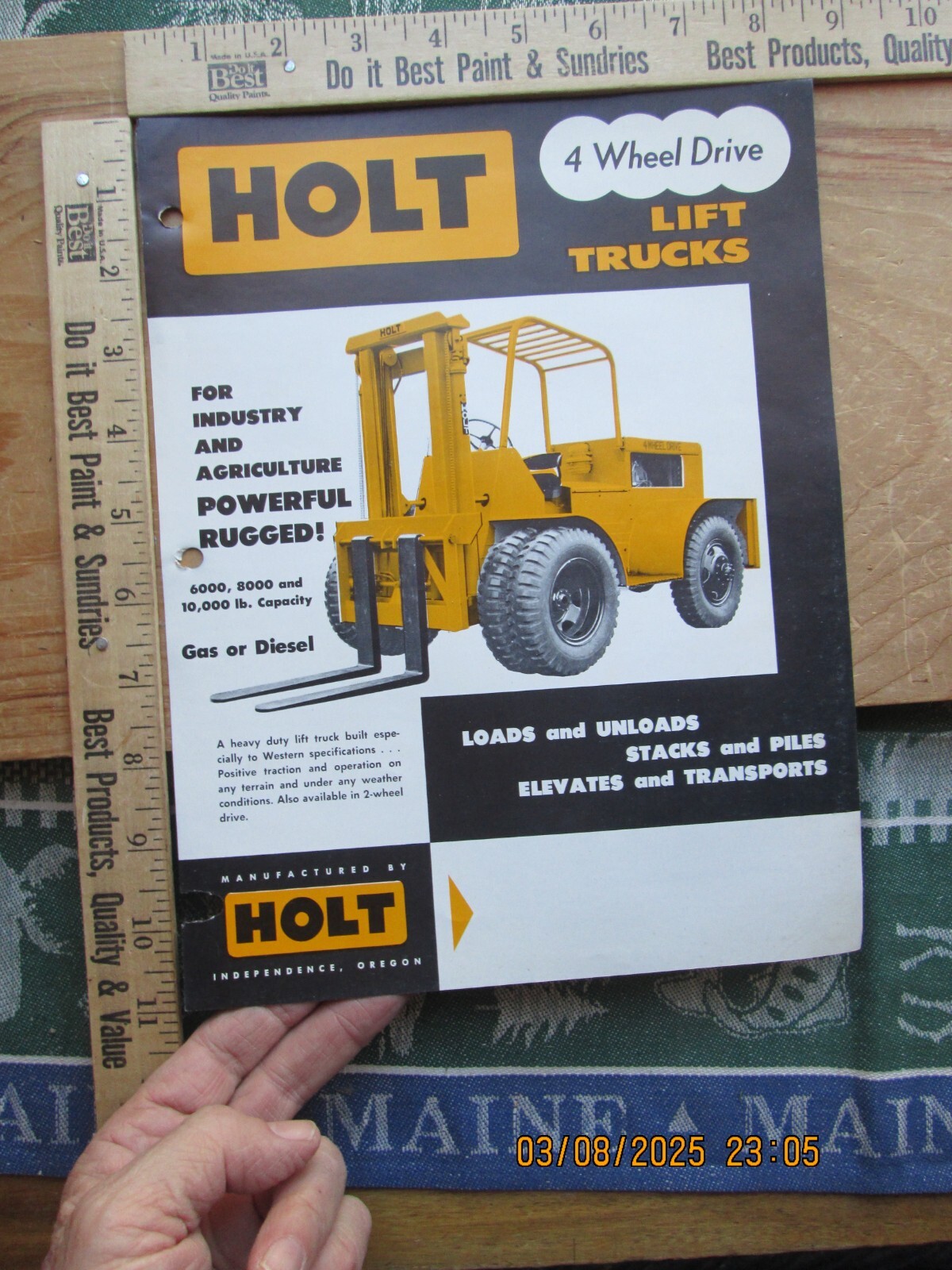 holt 4 wheel drive lift trucks 1 page 2 sides