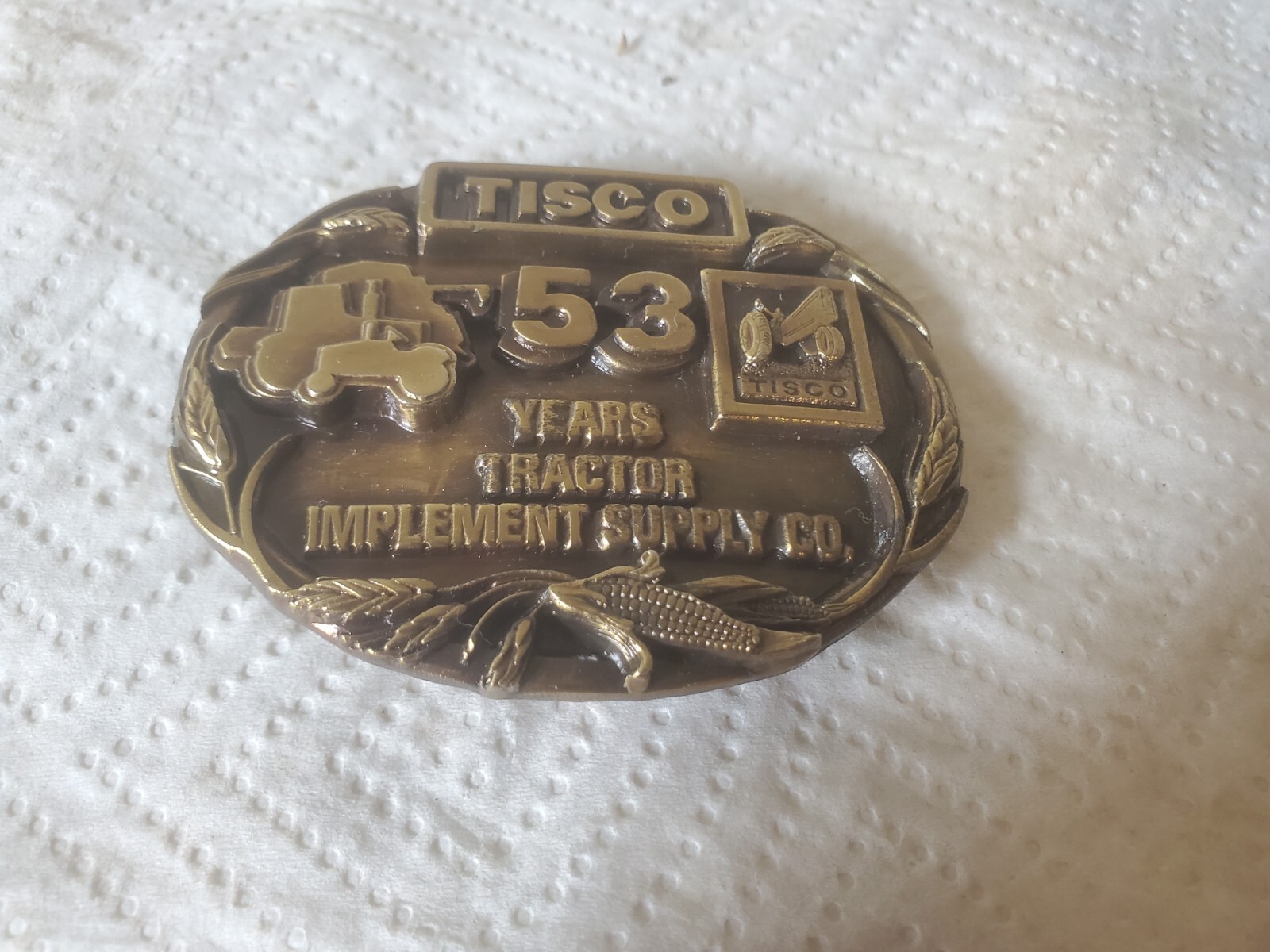 Metal Belt Buckle TISCO 53 Years Tractor Implement Supply Company
