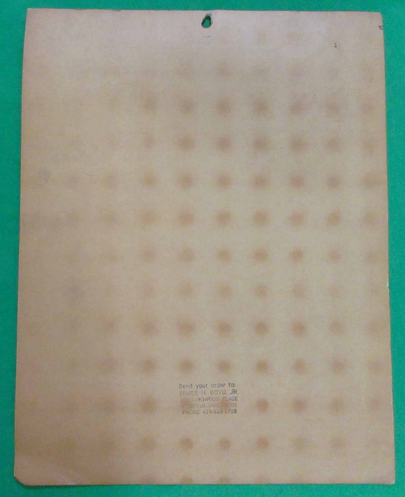 R. Herschel Manufacturing Co. Wall Price Chart (Peoria Ill, Mansfield, Oh (1957)