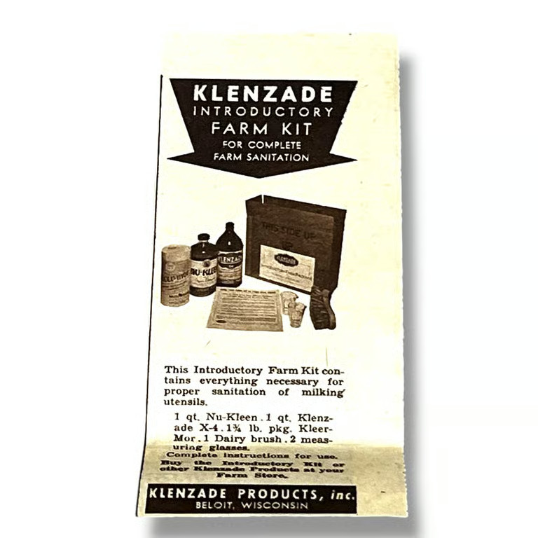 1930s Klenzade Introductory Farm Kit Beloit Wisconsin Vintage Ad Small A