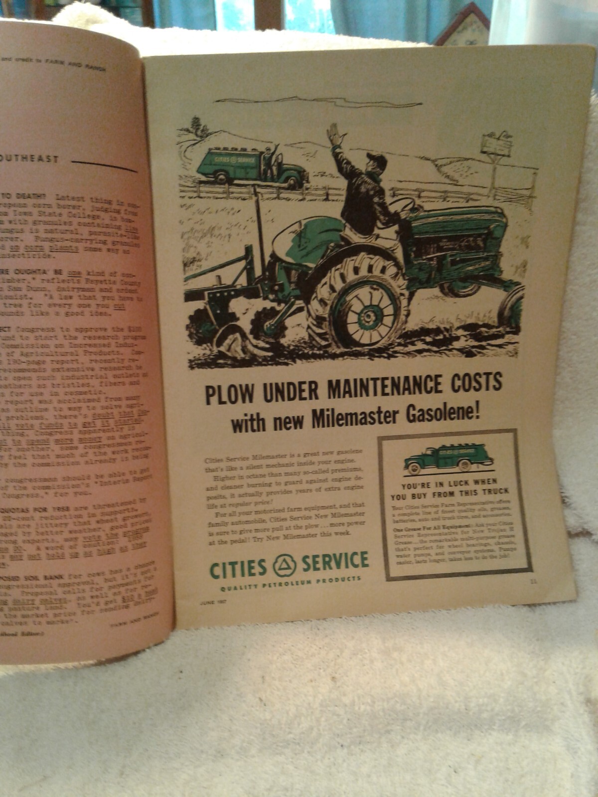 June 1957 FARM & RANCH mag SOUTHERN AGRICULTURIST adver DIXIE EDITION cars IH