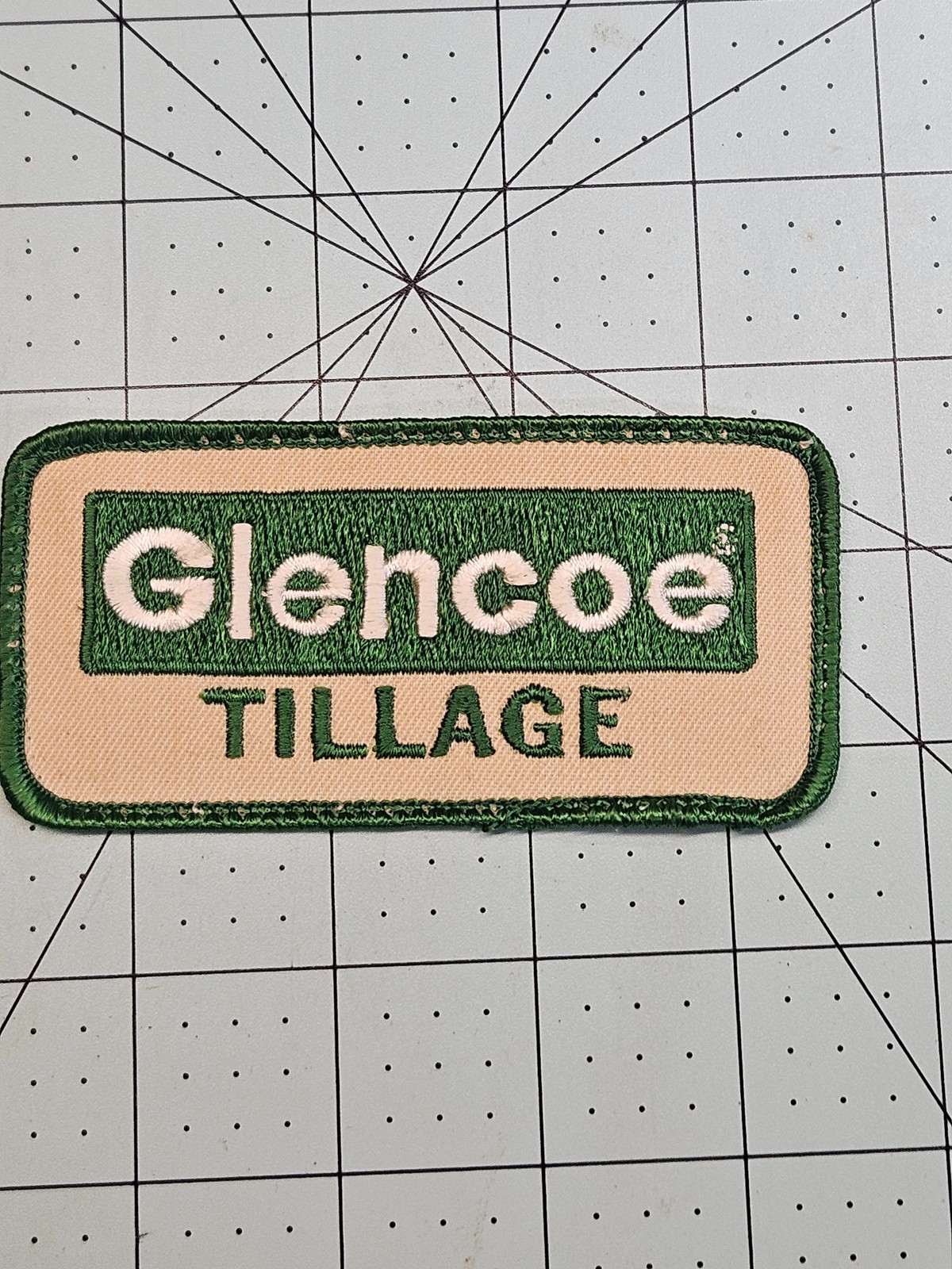 Vintage Glencoe Tillage Agricultural Farm Equipment Advertising Patch