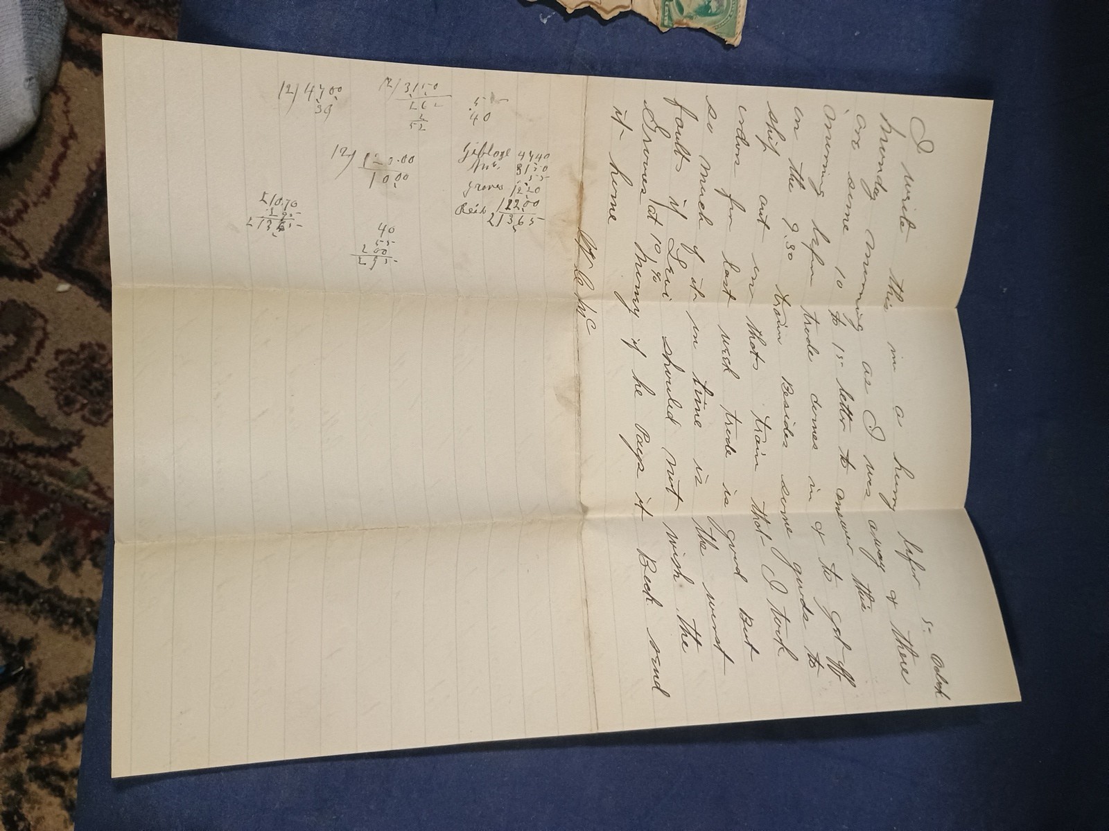 Vintage 1890 M’EMEN & SMITH Farm Implements,Letter & Envelope
