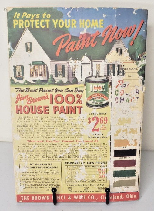 (2) Jim Brown’s Fence And Farm Supply Catalogs Cleveland OH 1944 & 1945
