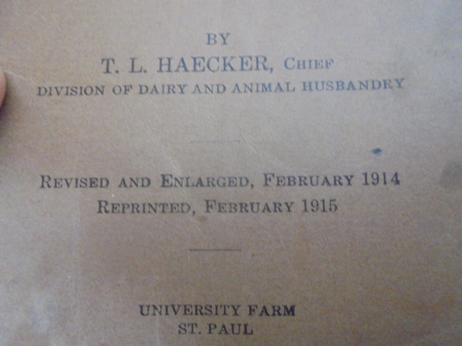 Vintage 1915 University of Minnesota booklet Feeding Dairy Cows