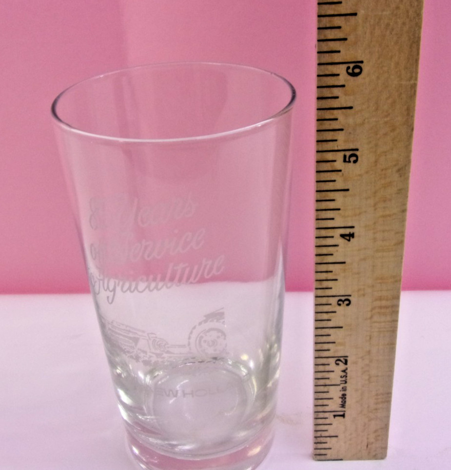 1980 commemorative glass 85 years Sperry New Holland’s service to agriculture