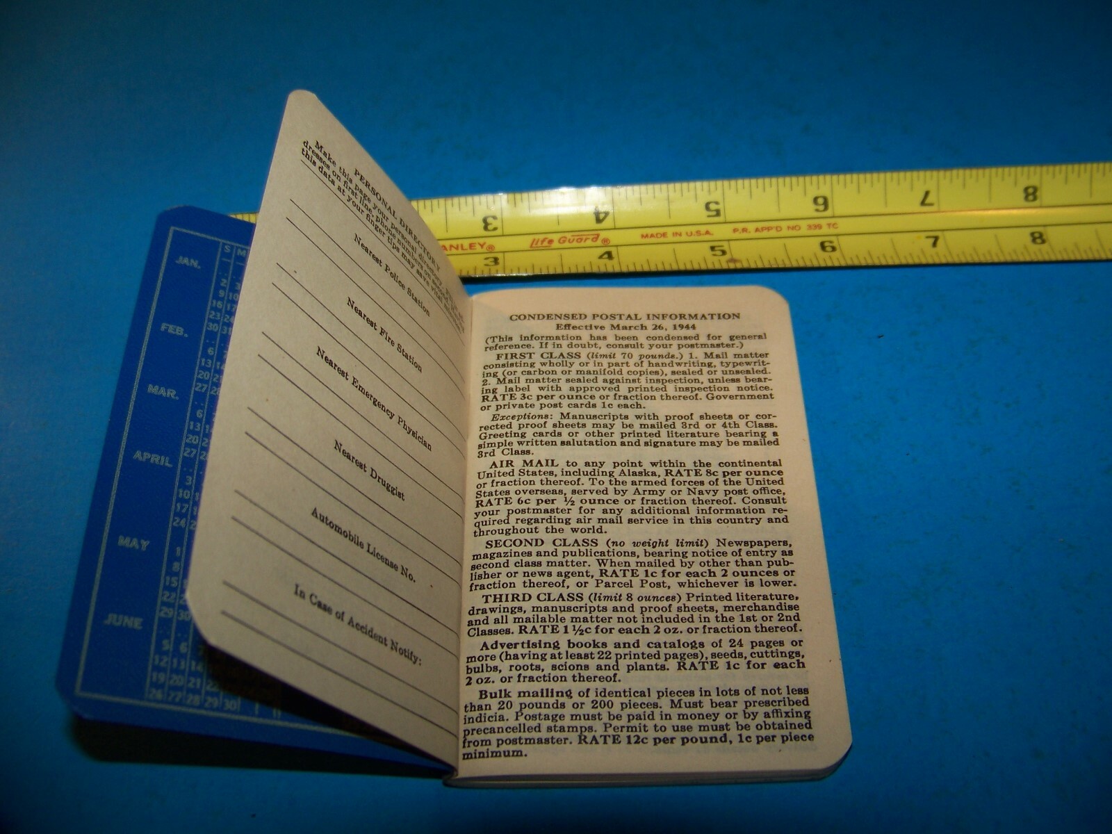 Niagara Brand Farmers “Daily Reminder” Memo Booklet Vintage 1949