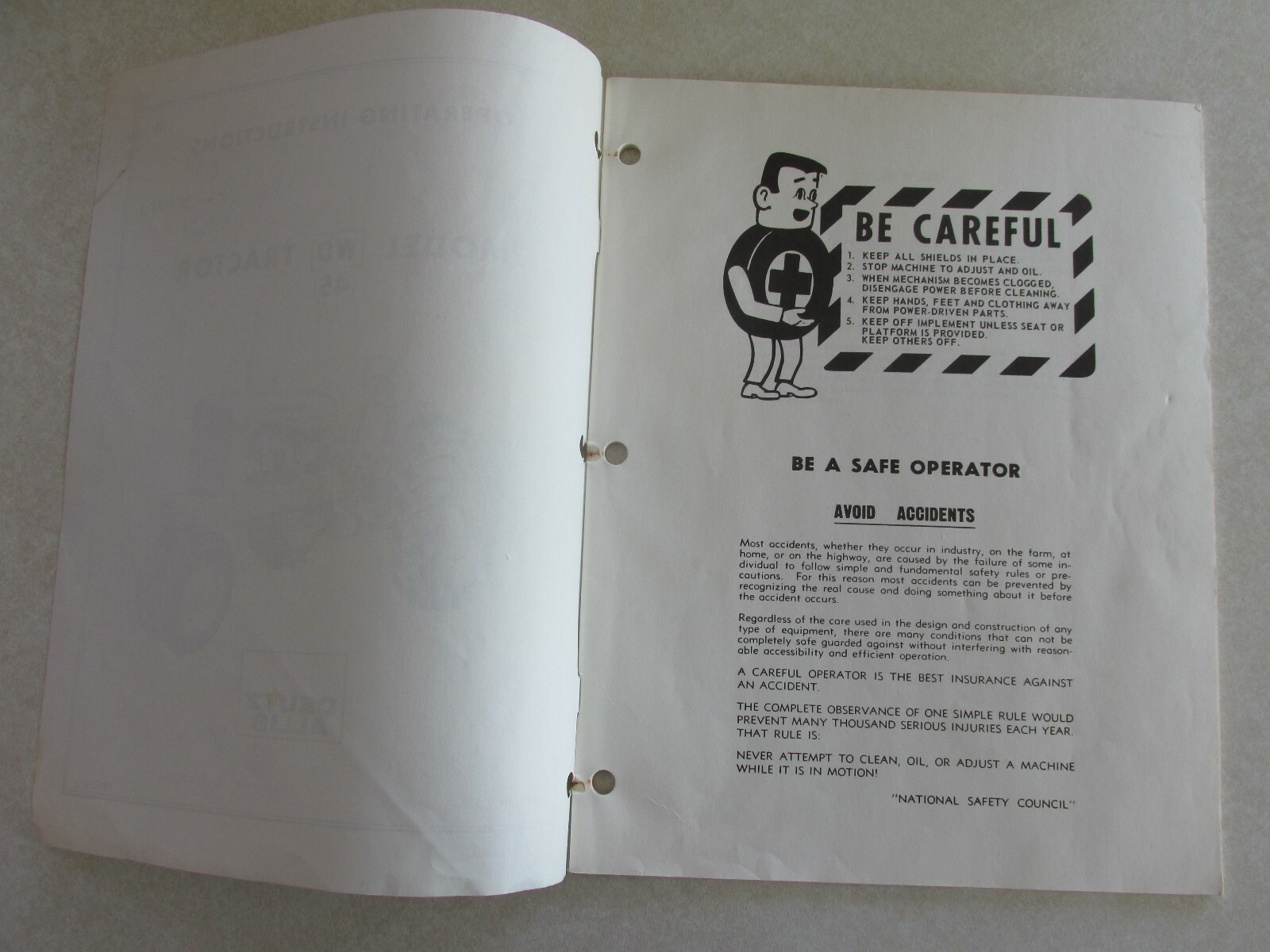 MBE79 Farm Manual Operating Instructions WD 45 Tractor Deutz Allis