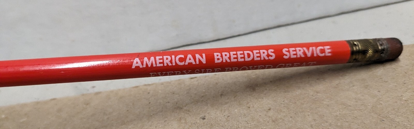 Vintage American Breeders Service Sire Anamosa And Monticello Iowa IA Pencil