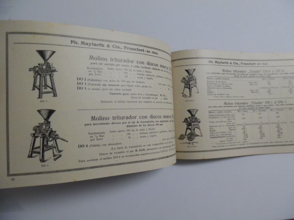 c.1922 Ph. Mayfarth & Co German Farm Implement Wine Press Export Catalog Antique