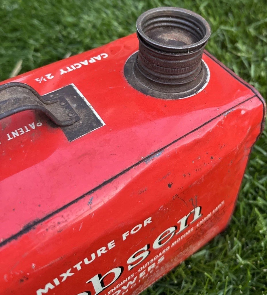 Vintage Jacobsen Metal Fuel Gas Gasoline 2-1/2 Gallon Tank Can Power Mowers