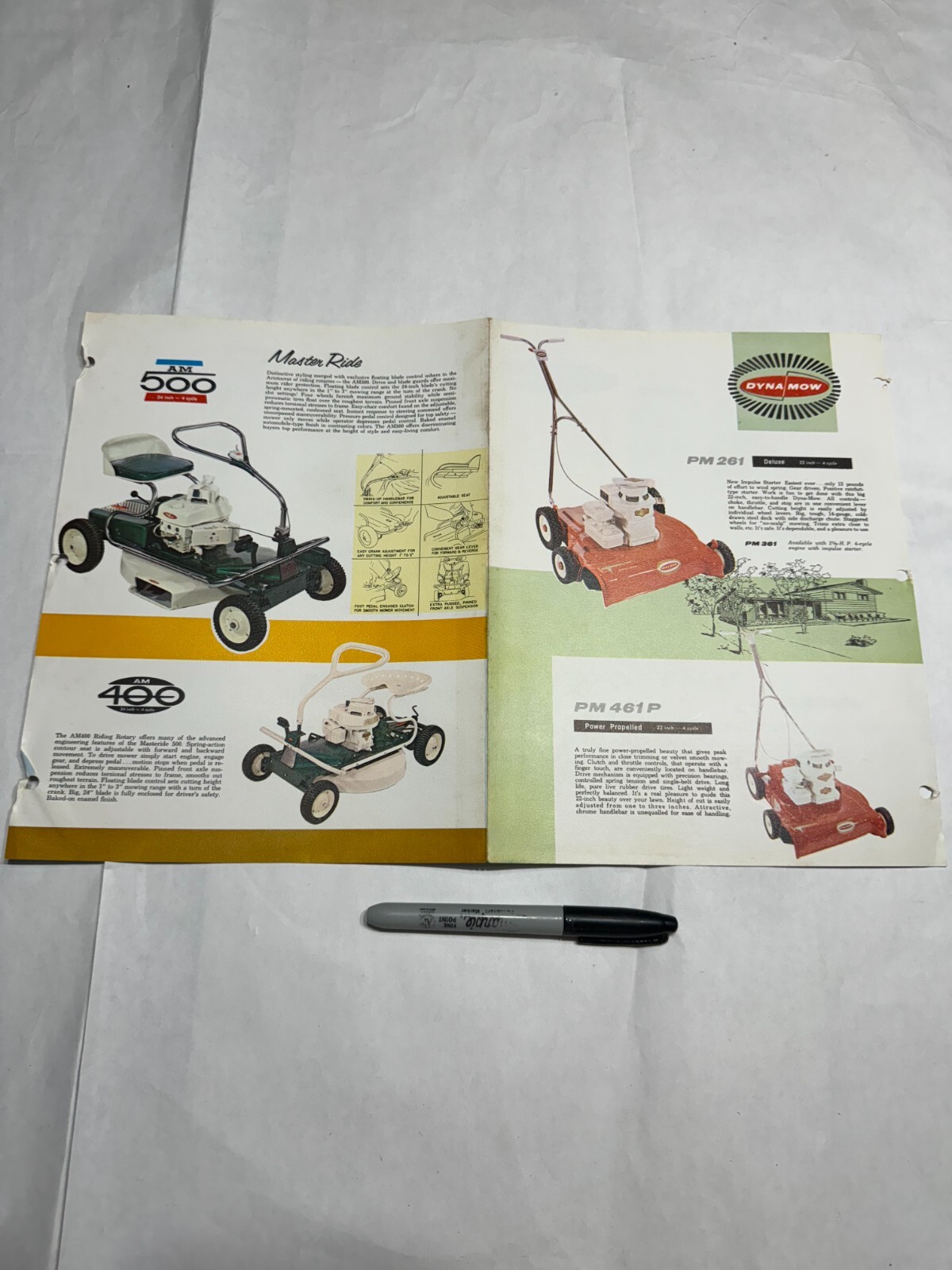 Broshure Am500 master ride Am400 DYNA MOW pm2461p mower ad
