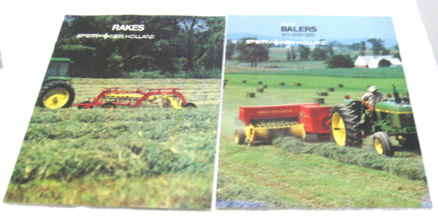 2 1981 SPERRY NEW HOLLAND TRACTOR RAKES & BALERS EQUIPMENT BROCHURE