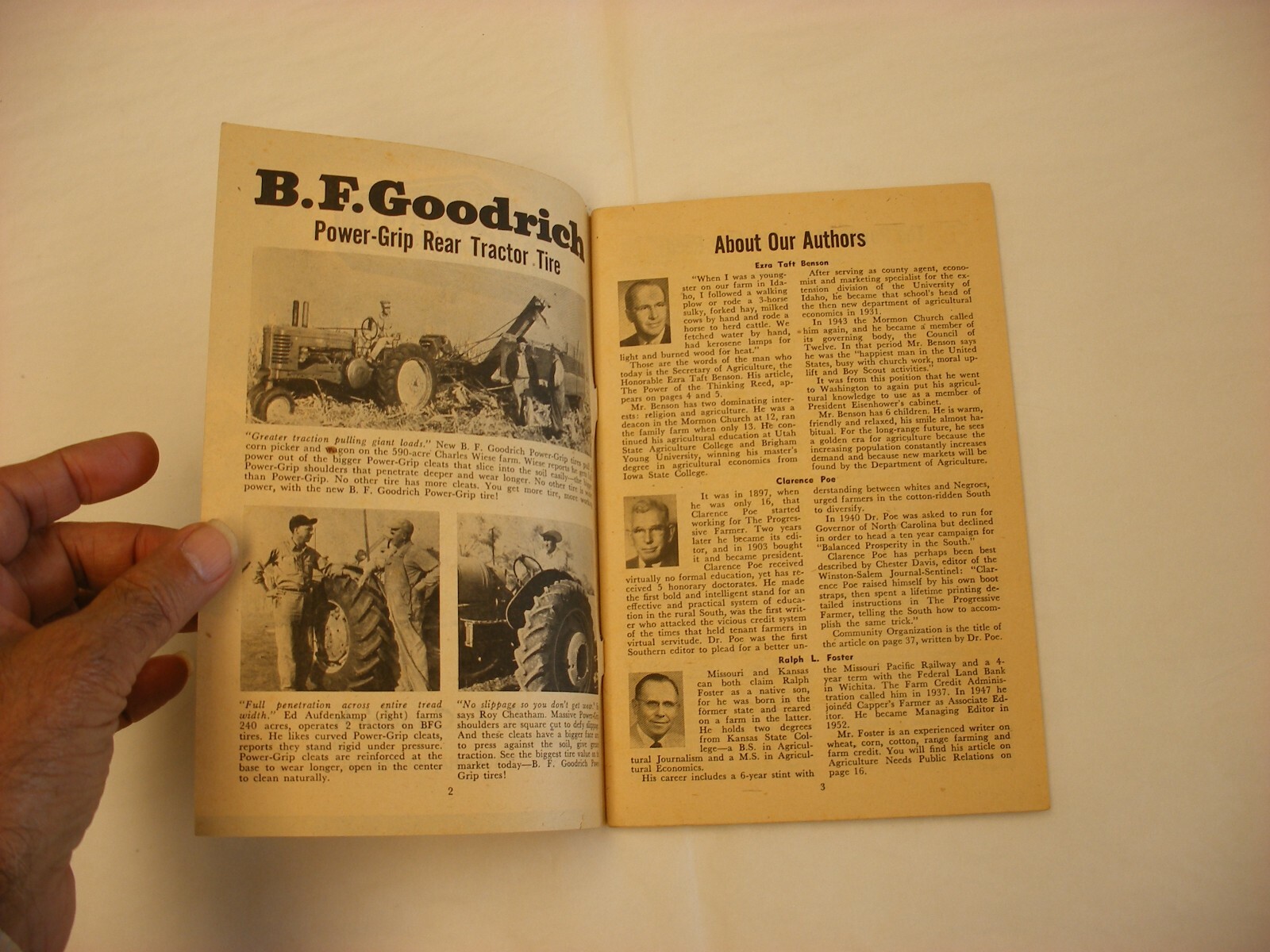 Vtg 1955 B. F. Goodrich Farm Tractor Tires Waukesha WI Farmer’s Almanac