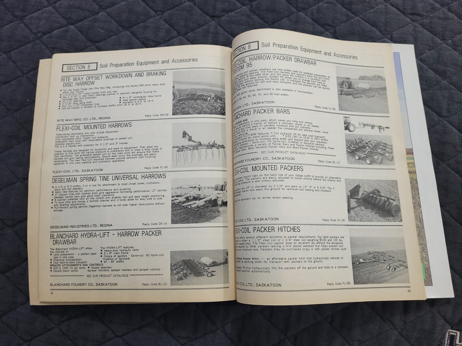 1987 Saskatchewan CANADA Implement Buyer’s Guide Brochure Catalog AGRICULTURAL