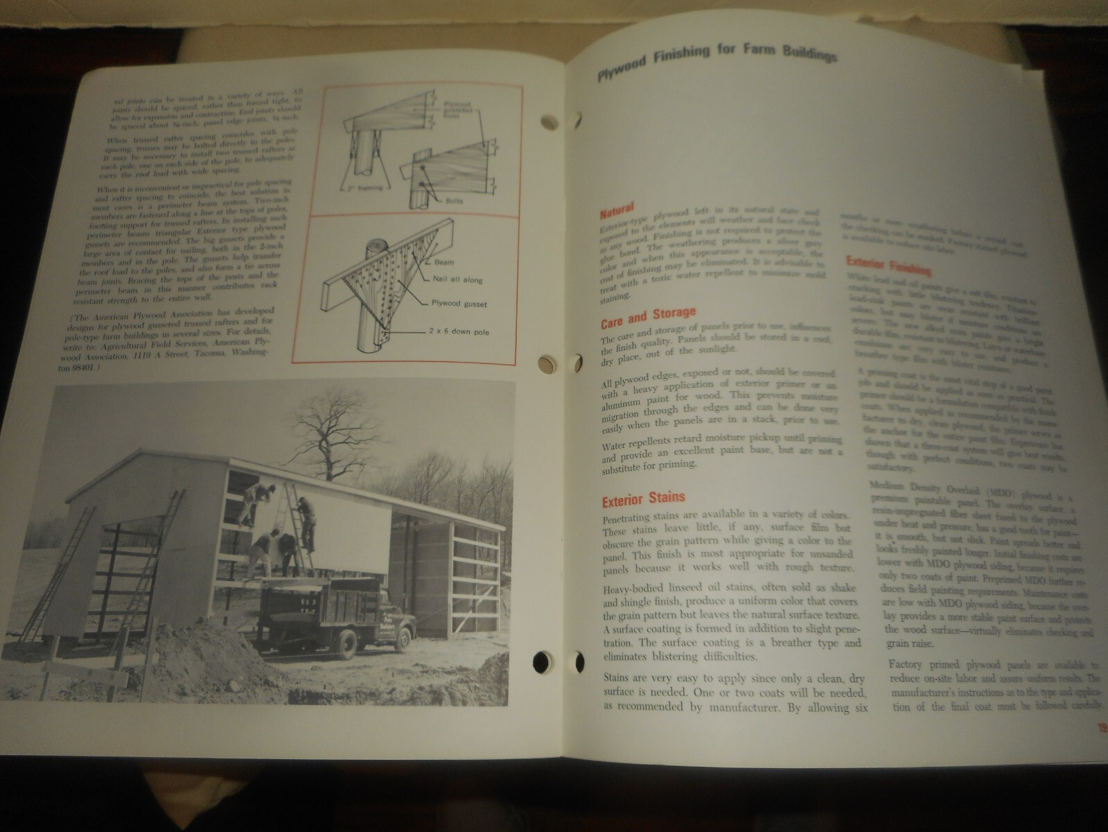 Exterior Plywood in Farm Construction Handbook 1971 Swine Housing Poultry Dairy