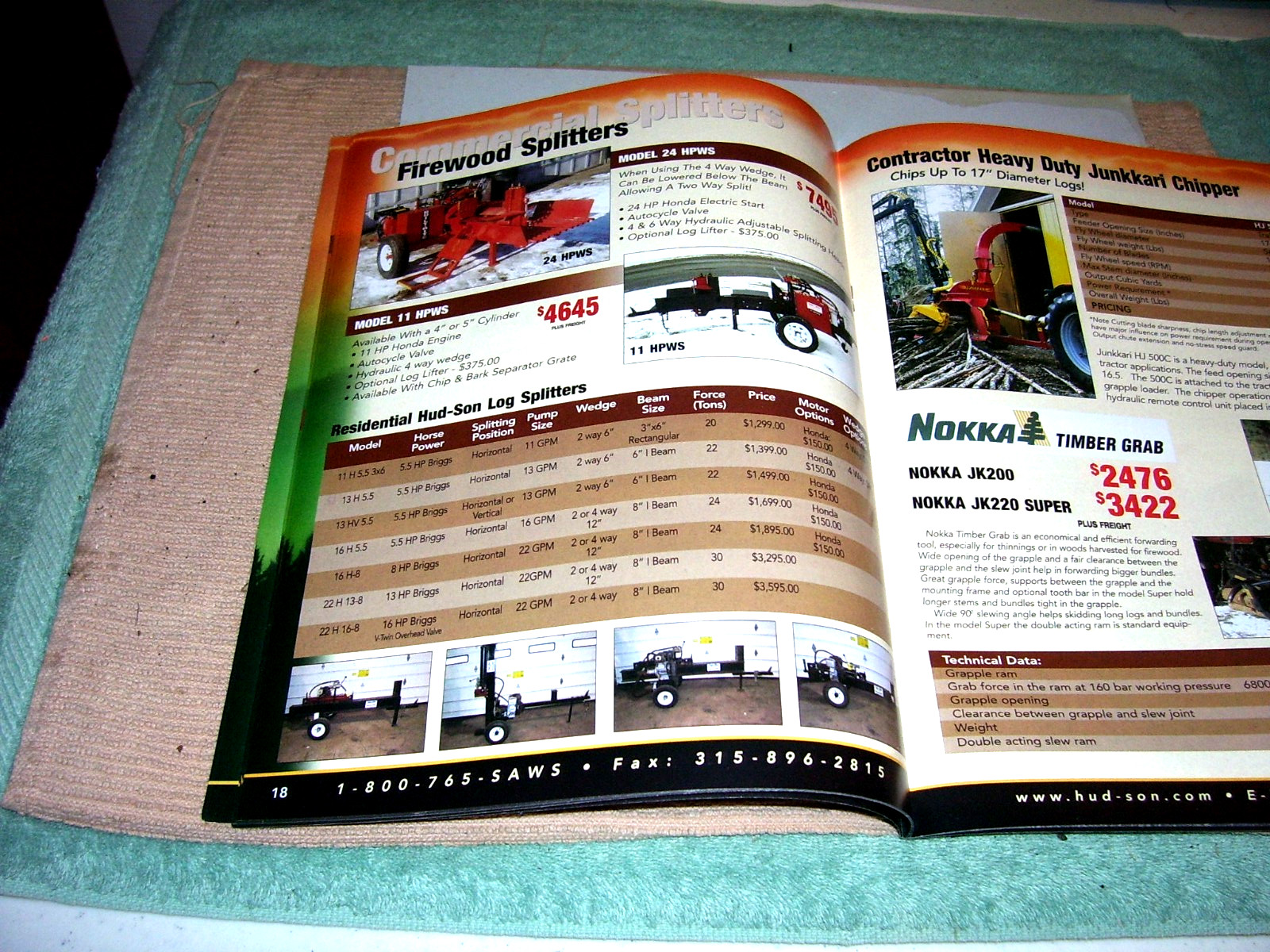HUD-SON FOREST EQUIPMENT CATALOG BROCHURE 2003