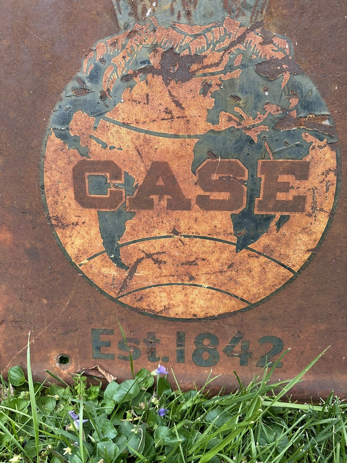 CASE Farm Machinery Sign 1920-30’s Eagle GAS OIL SODA COLA Patina 72×30