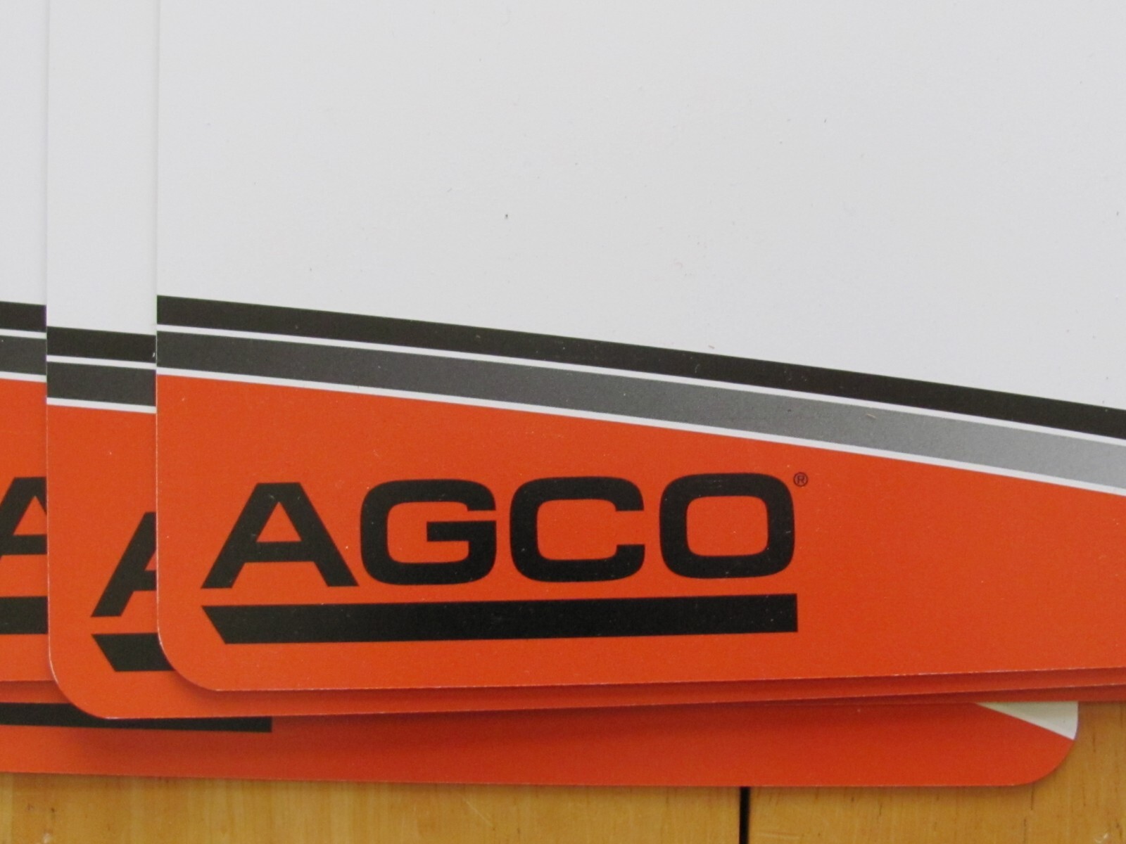 AGCO 5 FARM EQUIPMENT SALES HANG TAGS SIGN 10″ & DECAL COME ON IN DEALERSHIP