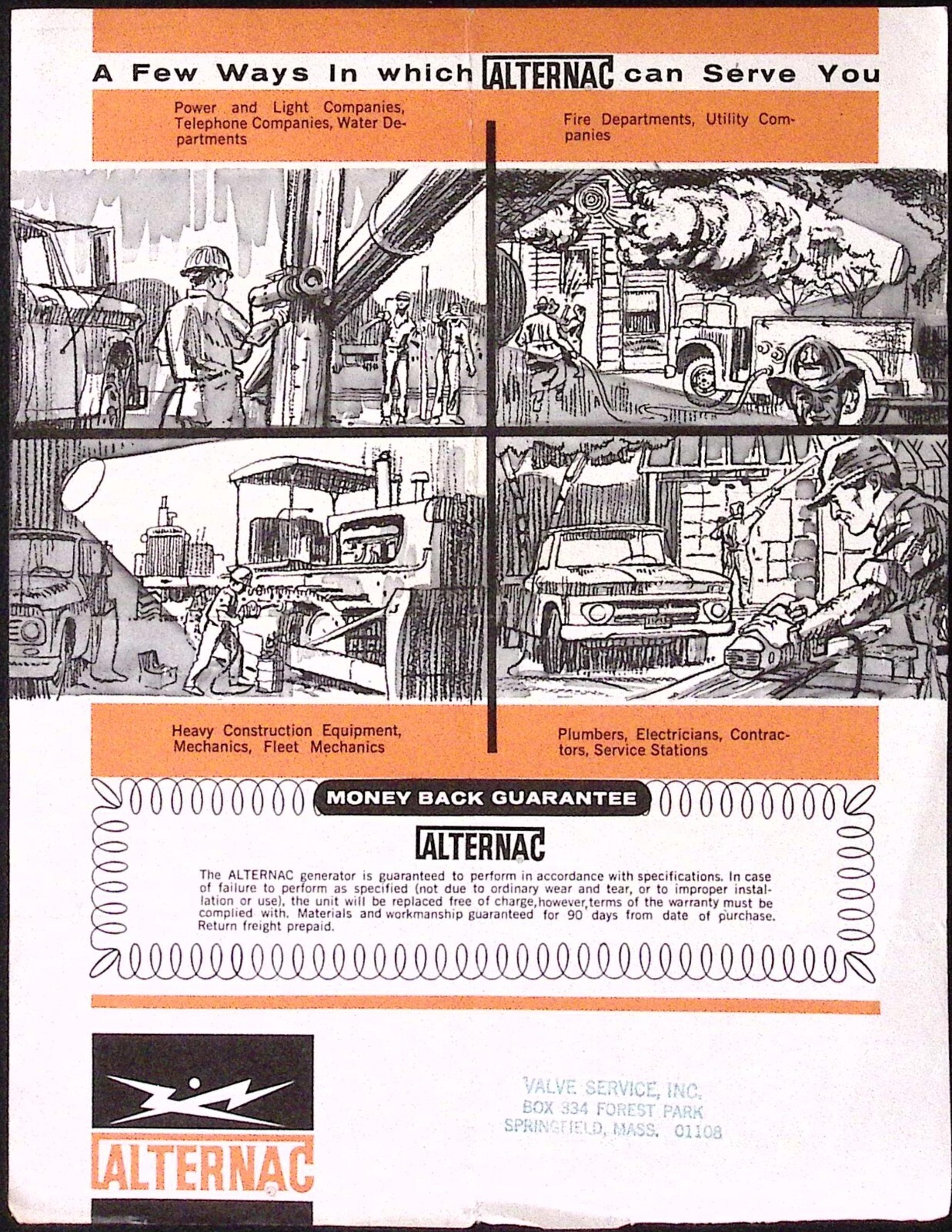 1965 Alternac Mobile Electirc Power New Scott Throttle Motor Light Inc Brochure