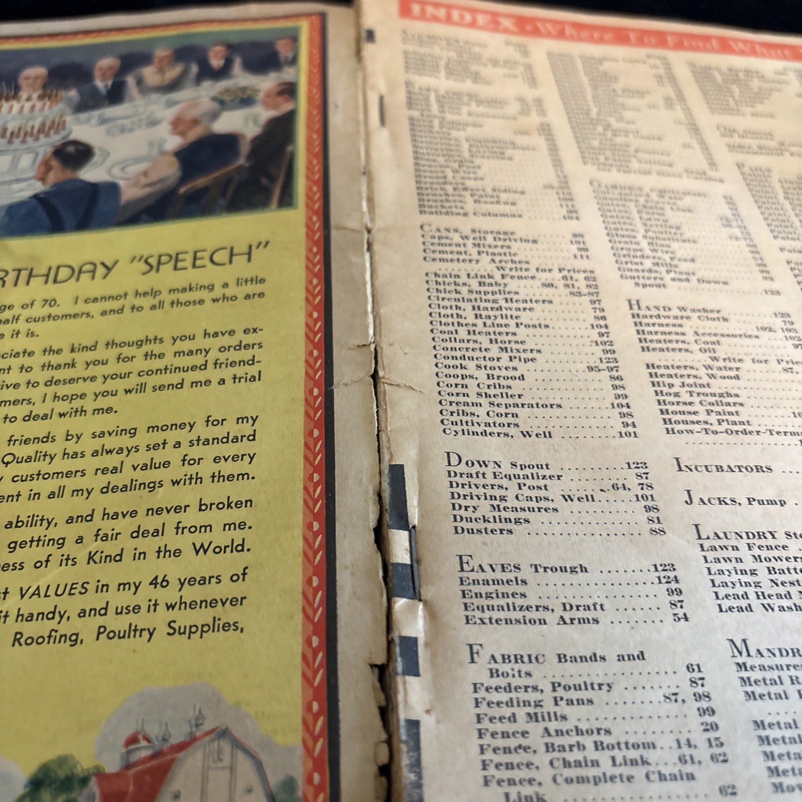 JIM BROWN’S 1935 BARGAIN BOOK – THE BROWN FENCE & WIRE CO.- Catalog See Pics