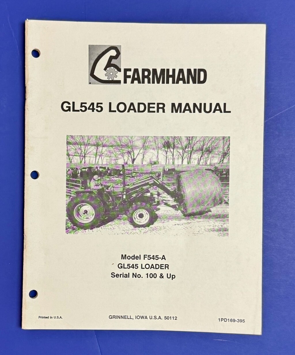 Farmhand GL545 Loader Parts Setup & Operators Manual