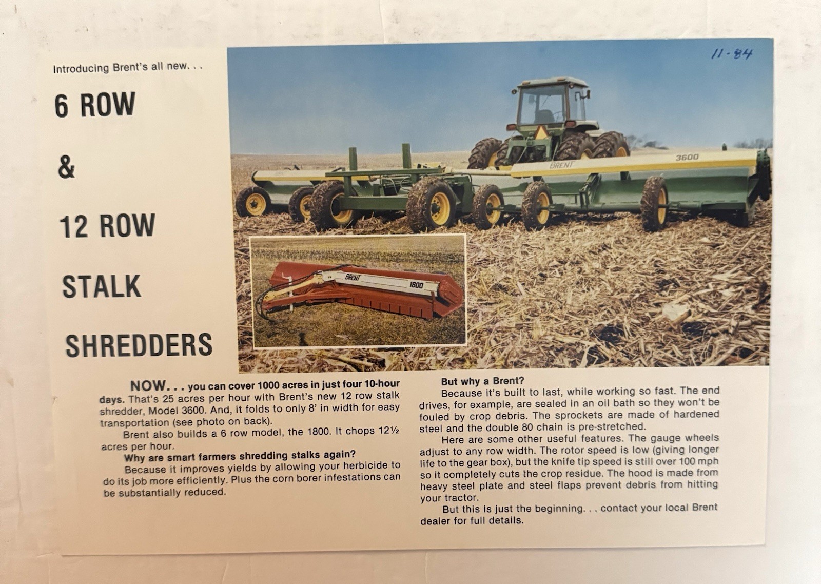 Agriculture Farming Set If 3 Shredder Dealer Sales Brochures