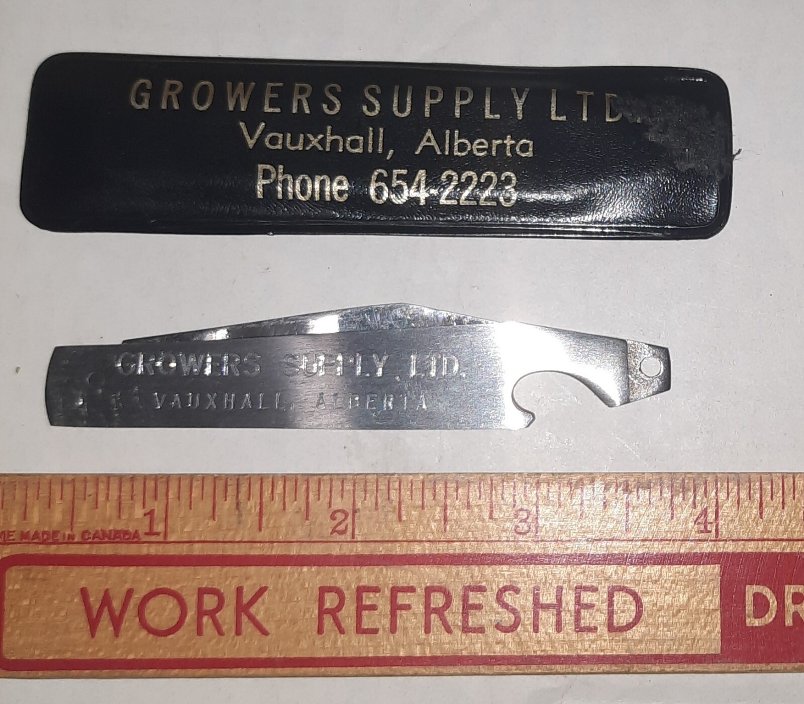 Growers Supply LTD. Advertising Pocket Knife Tractor Farm Supply