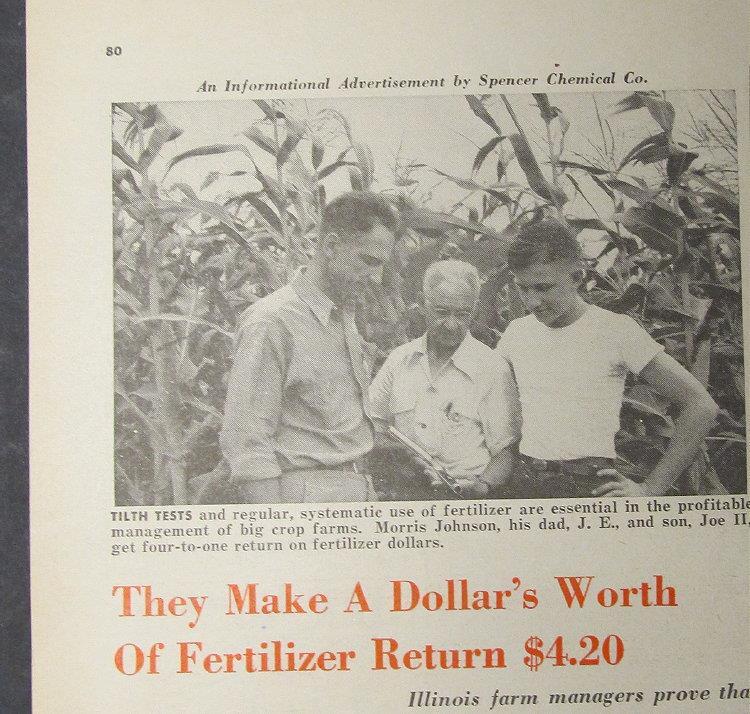Original 1951 Spencer Ad Photo Endorsed by Morris Johnson of of Champaign ILL