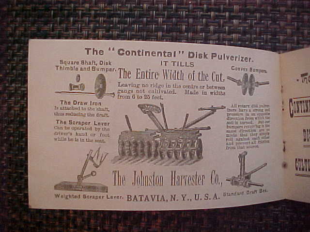 THE JOHNSON HARVESTER CO. – Color Lithograph Catalog – 1890’s