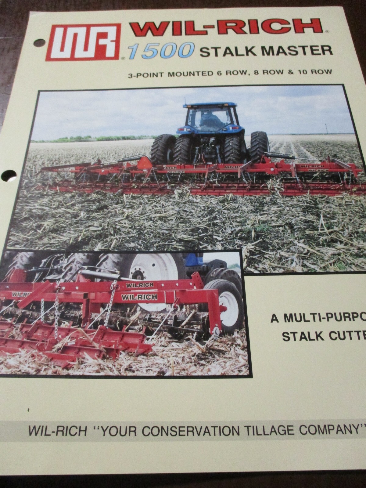 Wil-Rich 1400/1430 Seedbed Finisher, 1500 Stalkmaster Sales Brochures 3 items