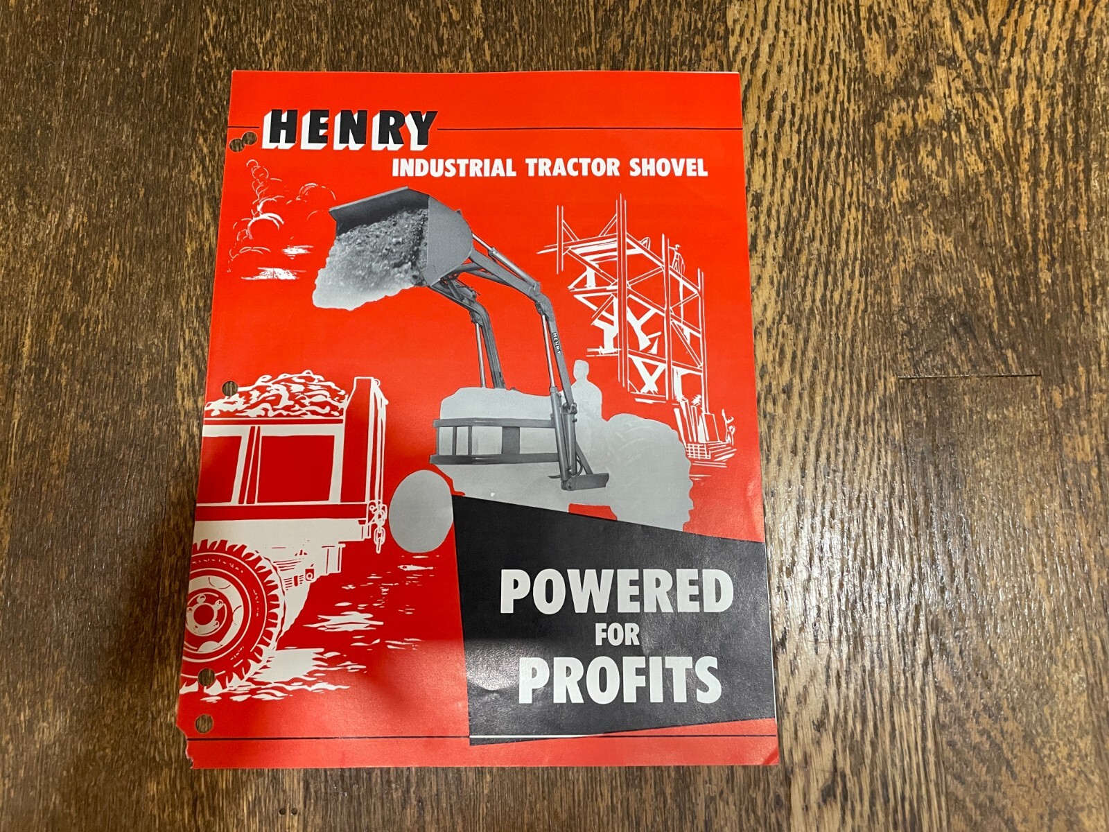 1950’s Henry Industrial Tractor Shovel Brochure Spec Sheet Powered For Profits