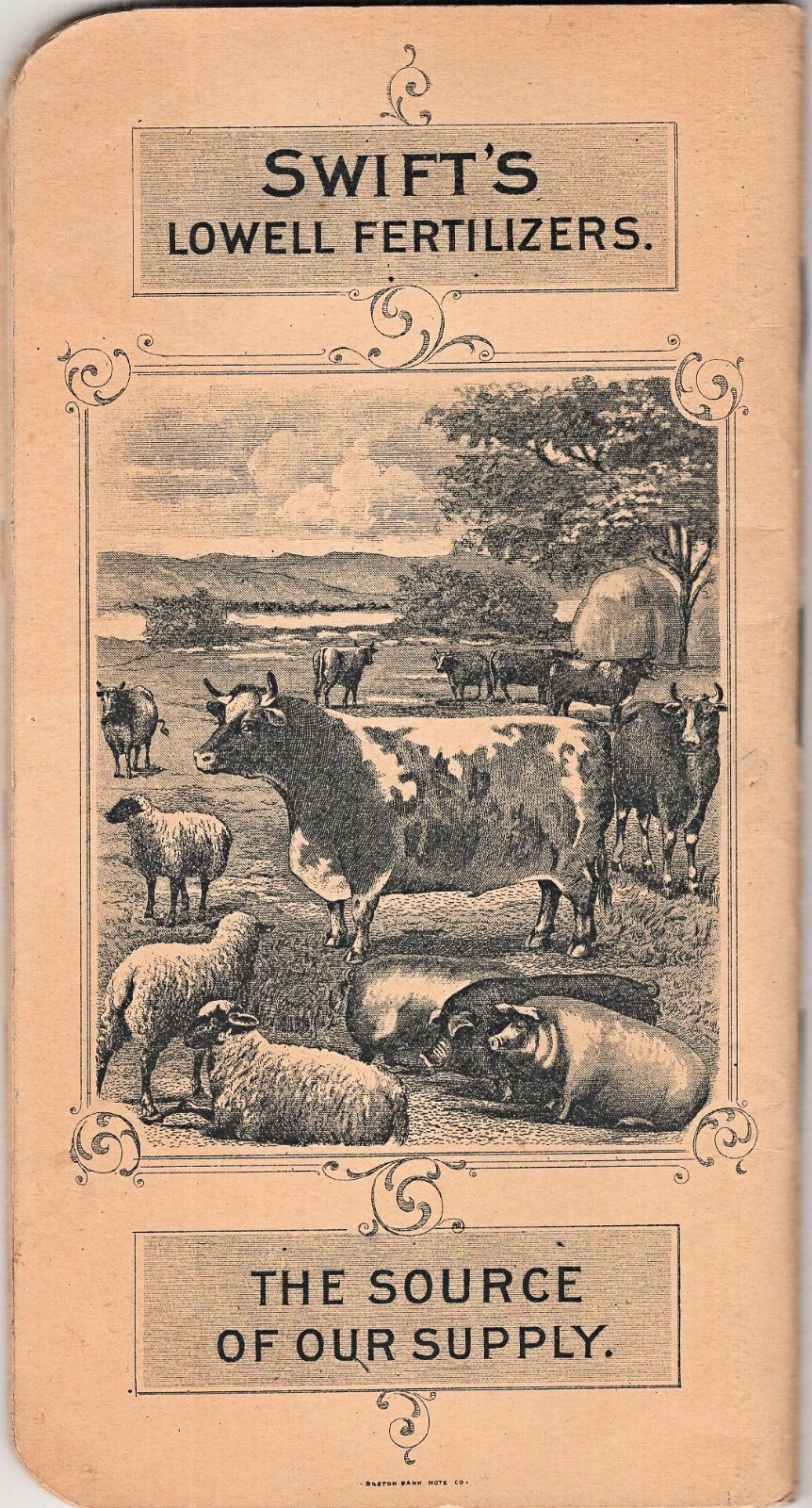 1899 Swift’s Lowell Animal Farm Fertilizers Adv. Book + Pocket Memo 96p.