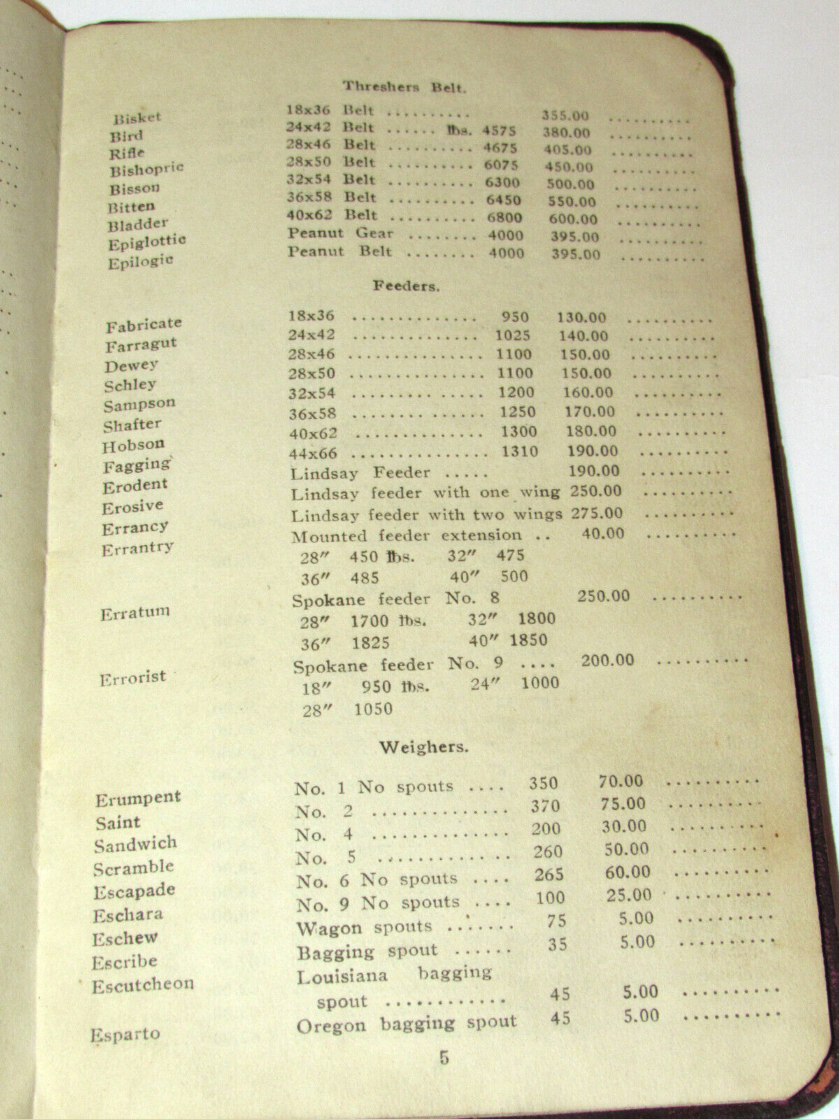 VINTAGE 1913 J. I. CASE THRESHING MACHINE CO PRICE LIST! SALESMAN’S COPY! JI