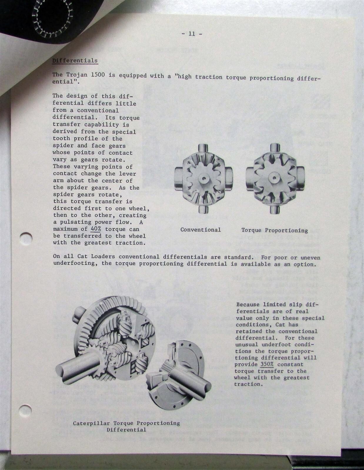1972 Caterpillar Wheel Loaders Trojan Specs Construction Competitive Information