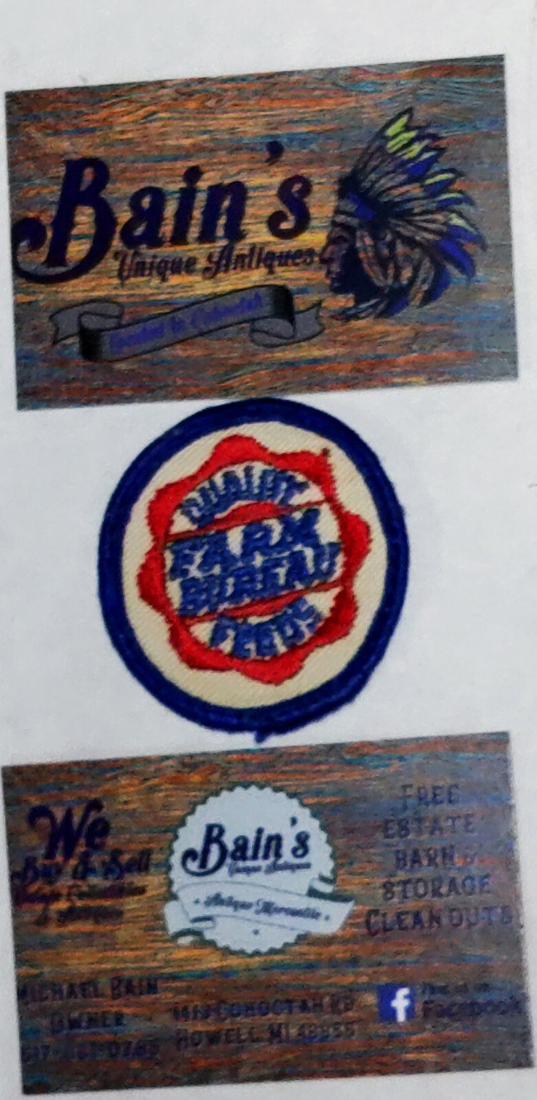 Vintage Farm Bureau Quality Feeds Embroidered Sew on Patch 2″, Agricultural GUC