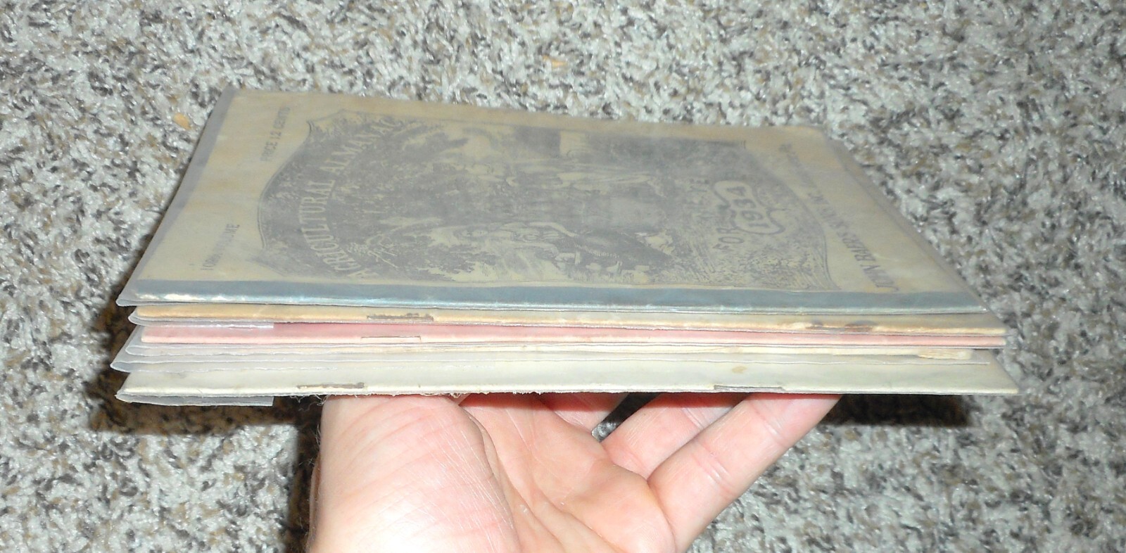 Lot of 5 Agricultural Almanacs Farm John Baer Lancaster PA 1934 1906 1875 1910