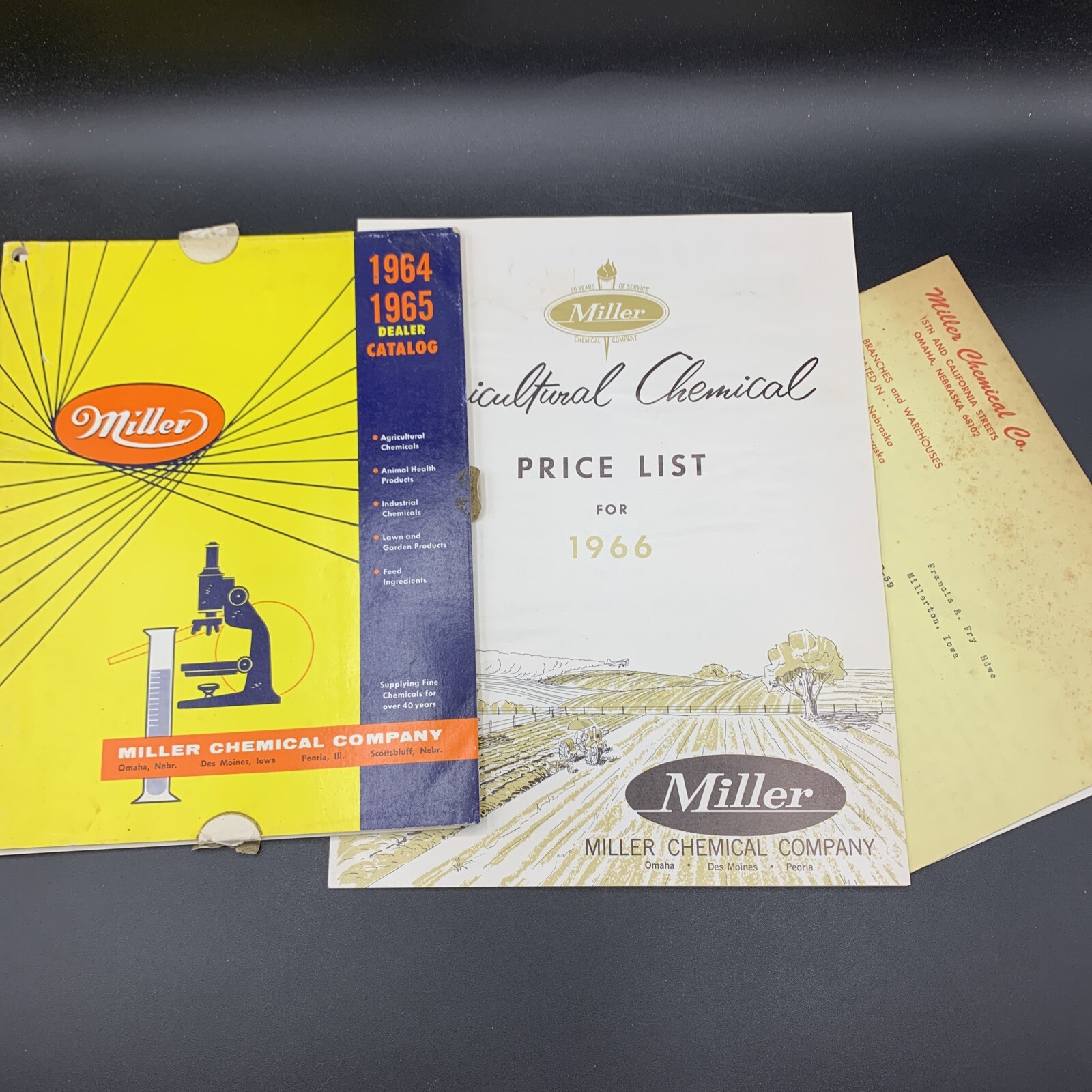 Lot 1960’s Miller Chemical Co Dealer Catalog & Price List-Home/Farm/Livestock