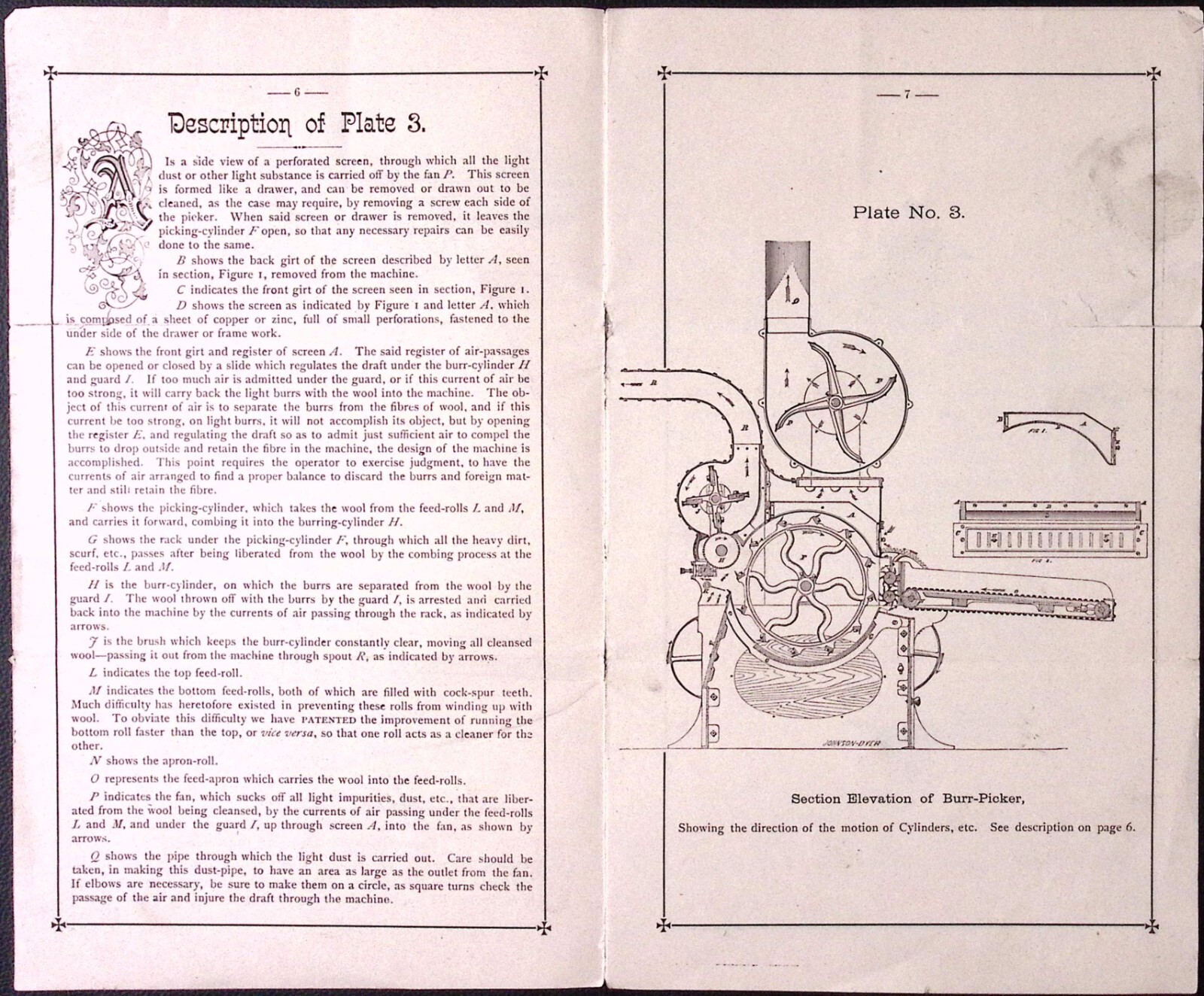 1888 Burr Pickers C.G. Sargent’s Sons Graniteville MA Illustrated Brochure