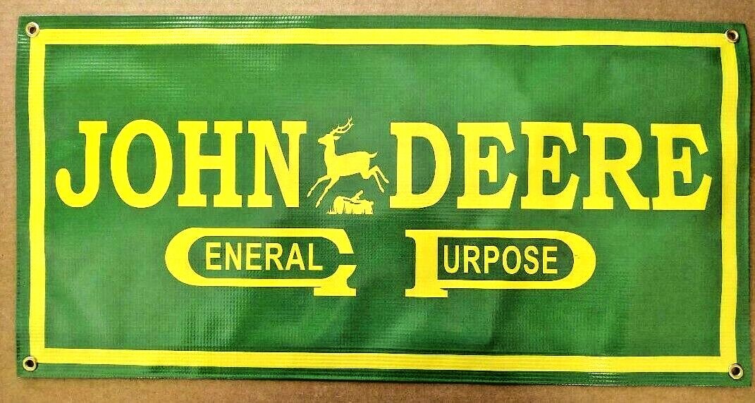 JOHN DEERE BANNER- 24″ X 12″ {OLD STYLE}