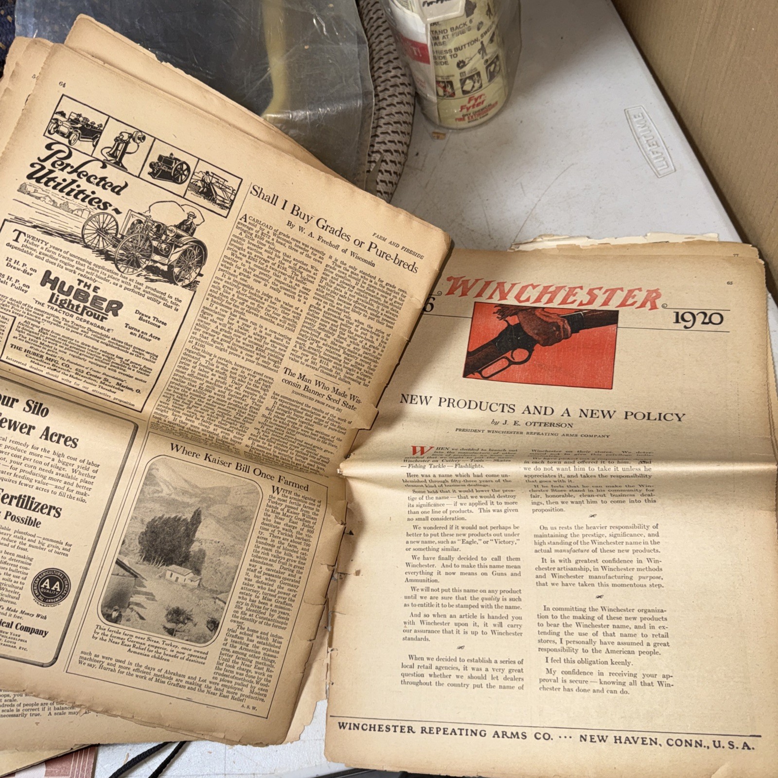 ANTIQUE 1920 TRACTOR AND GAS ENGINE REVIEW FARM EQUIPMENT ADVERTISING MAGAZINE