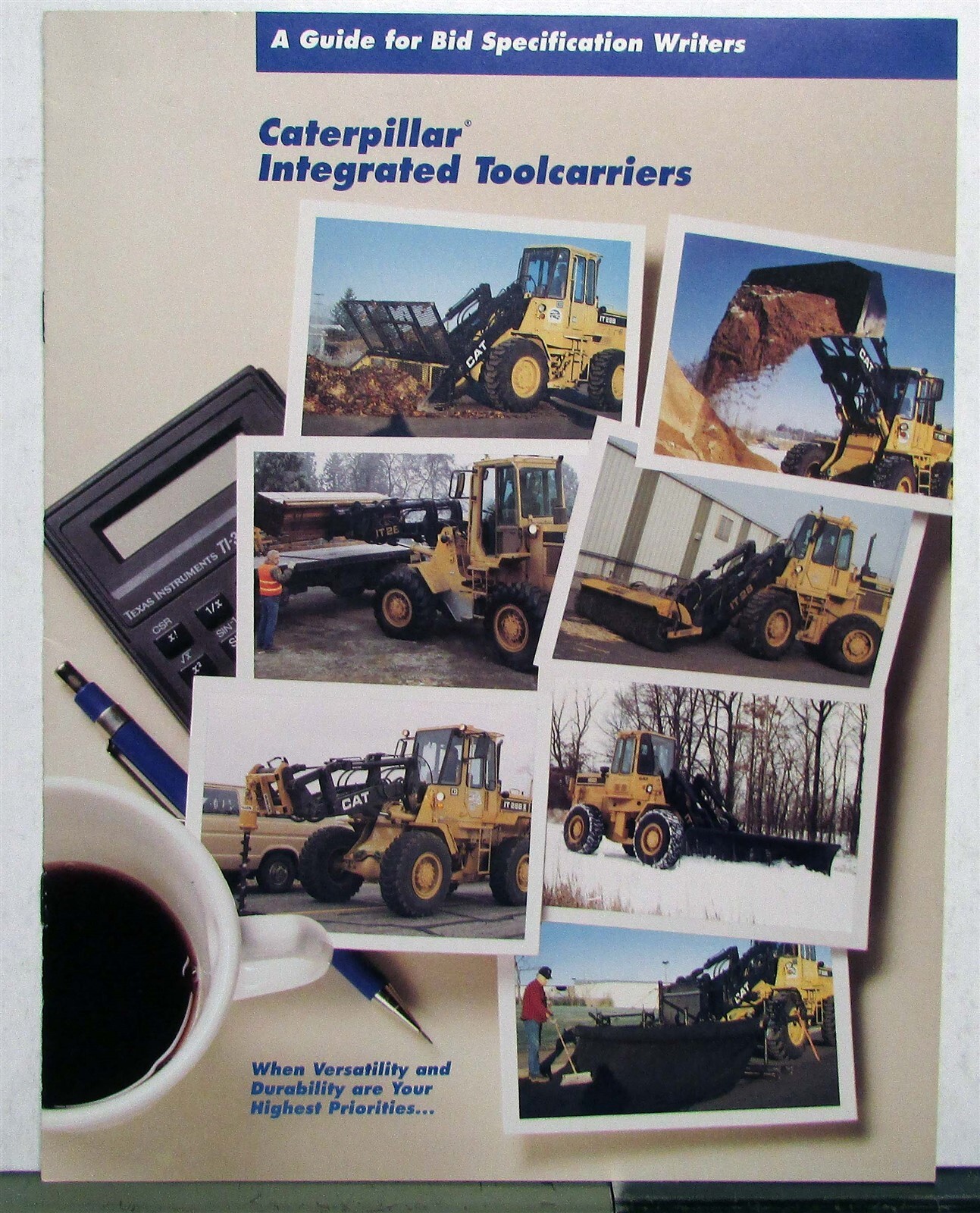1990 Caterpillar Integrated Tool Carriers Features Sales Brochure