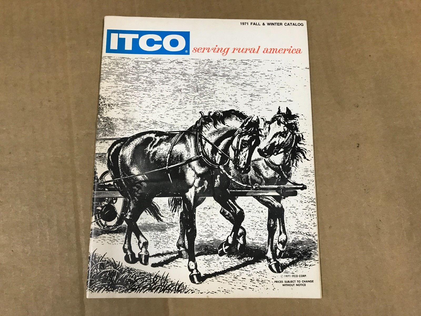 Vintage ITCO – 1971 Fall & Winter Catalog – Machine/Farming Parts
