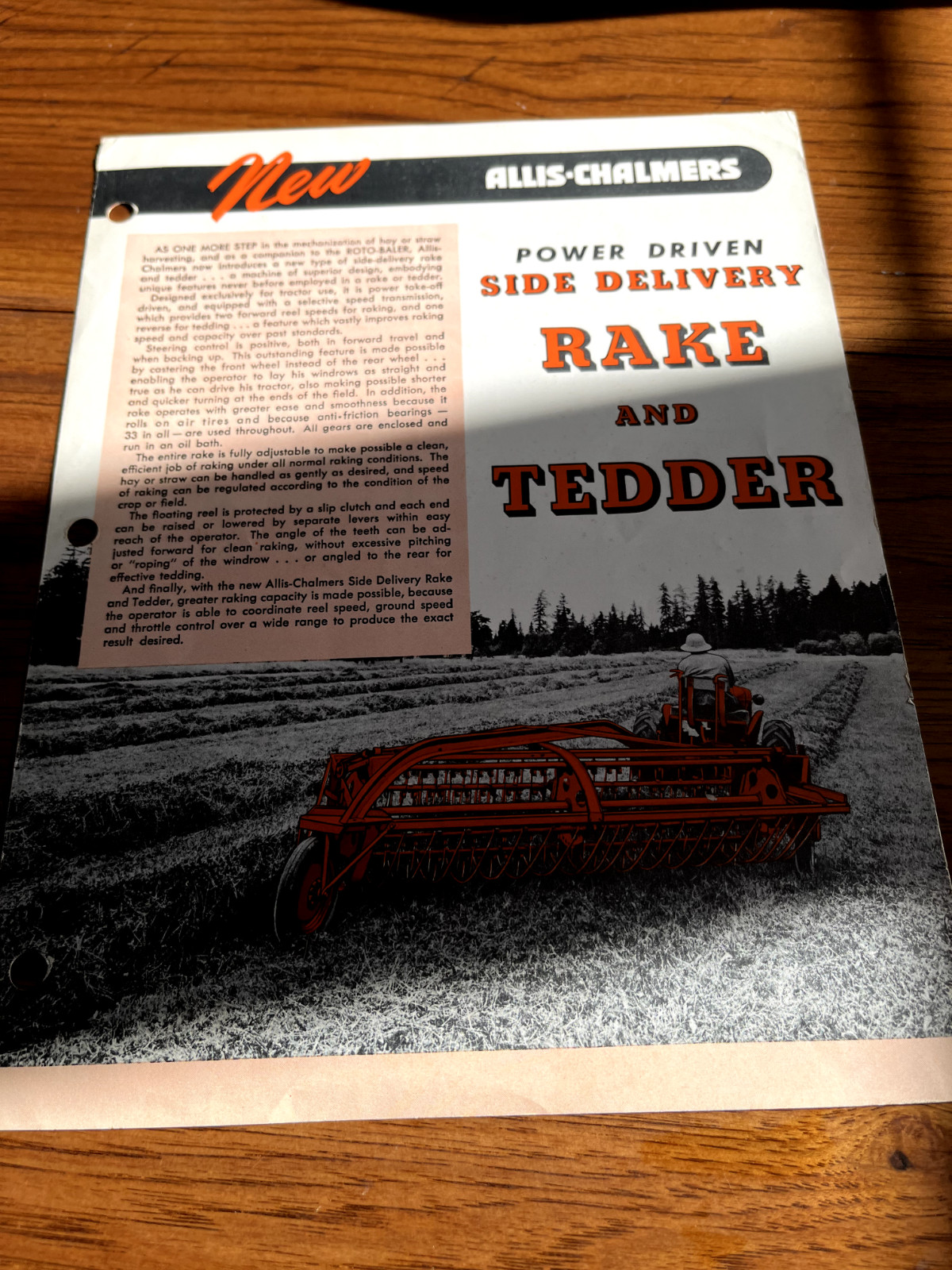 Allis Chalmers Rake & Tedder For 1950 Brochure FCCA