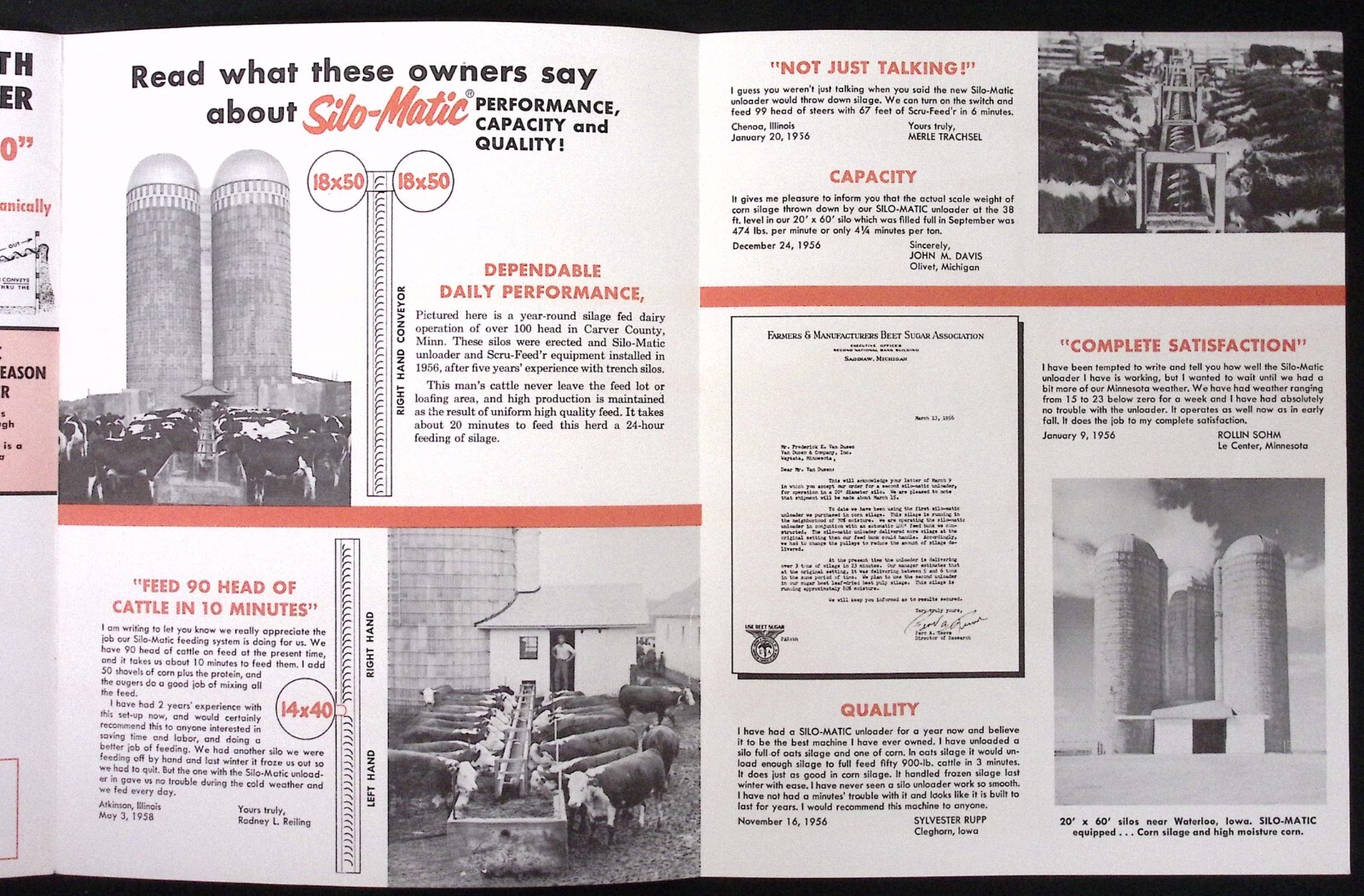 1950s Van Dusen & Co Silo Matic Unloader & Scru-Feed’r Bunk Conveyor Brochure